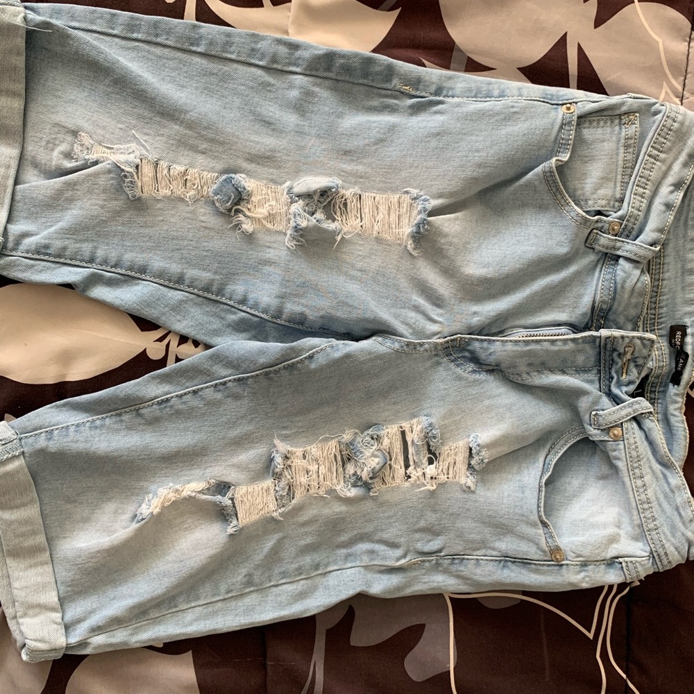 Ripped Jean Shorts